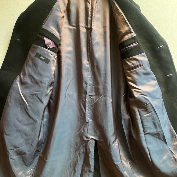 Hugo Boss Morgan Wool Cashmere Trench Coat Sz 52 - Picture 9 of 13